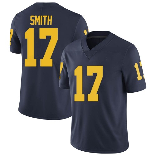 Peyton Smith Michigan Wolverines Men's NCAA #17 Navy Limited Brand Jordan College Stitched Football Jersey DUU8254KM